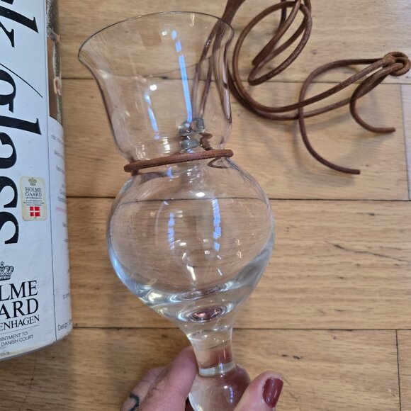 vintage 70's | HolmeGaard clear wine glass necklace - Picture 8 of 12